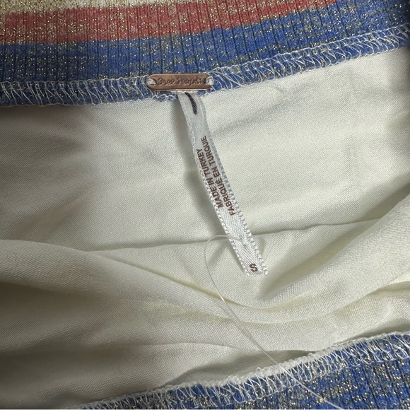 NWOT Free People Over The Rainbow Metallic Stripe Tube Top S - Picture 7 of 9